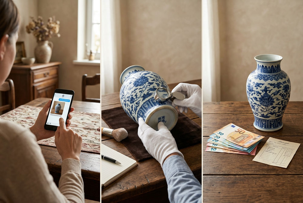 antiquaire brocanteur 94 - process estimation rachat objets anciens antiquaire val de marne